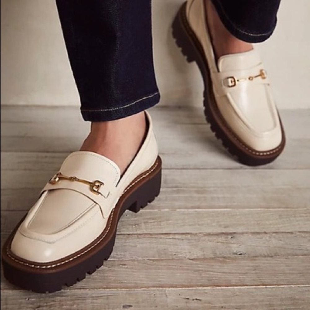 Sam Edelman LAURS LUG SOLE LOAFER in ivory